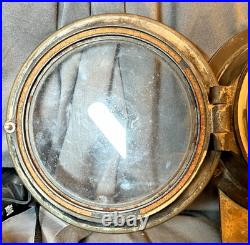 UNUSUAL WWII ERA Seth Thomas ship's clock & with presentation plaque attached