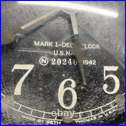 US Navy WWII Mark I Ship Deck Clock