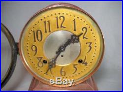 Unique Rare Antique Seth Thomas Mantel Clock Copper or Brass Embossed Metal