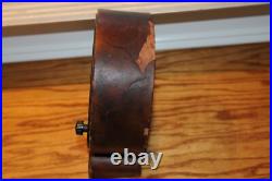 Unusual Seth Thomas Ships Deck Clock Antique with Leather Outer Case Wood Back