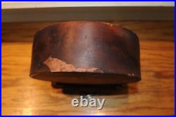 Unusual Seth Thomas Ships Deck Clock Antique with Leather Outer Case Wood Back