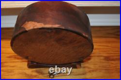 Unusual Seth Thomas Ships Deck Clock Antique with Leather Outer Case Wood Back
