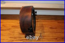 Unusual Seth Thomas Ships Deck Clock Antique with Leather Outer Case Wood Back