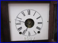 VERY NICE SETH THOMAS OGEE MAHOGANY 8 DAY SPRING MOVEMENT Clock- WORKING