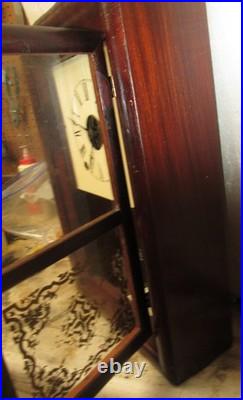 VERY NICE SETH THOMAS OGEE MAHOGANY 8 DAY SPRING MOVEMENT Clock- WORKING
