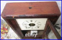 VERY NICE SETH THOMAS OGEE MAHOGANY 8 DAY SPRING MOVEMENT Clock- WORKING