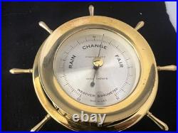 VINTAGE Seth Thomas Helmsman Wheel Clock and Barometer Set-Serviced Excellent VINTAGE Seth Thomas Helmsman Wheel Clock and Barometer Set-Serviced Excellent