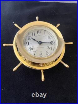 VINTAGE Seth Thomas Helmsman Wheel Clock and Barometer Set-Serviced Excellent VINTAGE Seth Thomas Helmsman Wheel Clock and Barometer Set-Serviced Excellent