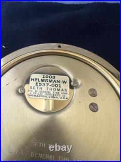 VINTAGE Seth Thomas Helmsman Wheel Clock and Barometer Set-Serviced Excellent VINTAGE Seth Thomas Helmsman Wheel Clock and Barometer Set-Serviced Excellent