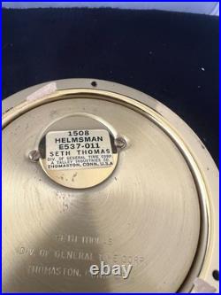 VINTAGE Seth Thomas Helmsman Wheel Clock and Barometer Set-Serviced Excellent VINTAGE Seth Thomas Helmsman Wheel Clock and Barometer Set-Serviced Excellent
