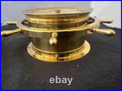VINTAGE Seth Thomas Helmsman Wheel Clock and Barometer Set-Serviced Excellent VINTAGE Seth Thomas Helmsman Wheel Clock and Barometer Set-Serviced Excellent