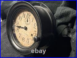 VINTAGE WW11 SETH THOMAS BAKELITE SHIPS CLOCK + Key EXACT TIME! ORIGINAL VINTAGE WW11 SETH THOMAS BAKELITE SHIPS CLOCK + Key EXACT TIME! ORIGINAL