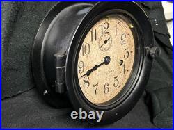 VINTAGE WW11 SETH THOMAS BAKELITE SHIPS CLOCK + Key EXACT TIME! ORIGINAL VINTAGE WW11 SETH THOMAS BAKELITE SHIPS CLOCK + Key EXACT TIME! ORIGINAL
