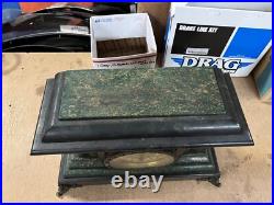 VTG Antique Seth Thomas Mantle Clock Classical Pillar Faux Marble Untested