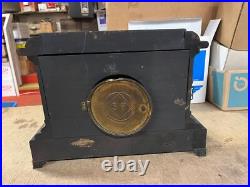 VTG Antique Seth Thomas Mantle Clock Classical Pillar Faux Marble Untested