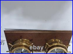 Vantage Seth Thomas Captains Ship's Bell Clock & Barometer Model E537-026