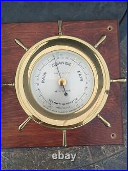 Vantage Seth Thomas Captains Ship's Bell Clock & Barometer Model E537-026