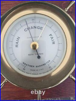 Vantage Seth Thomas Captains Ship's Bell Clock & Barometer Model E537-026
