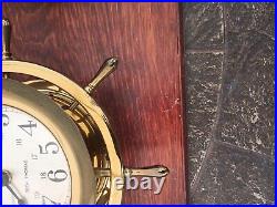 Vantage Seth Thomas Captains Ship's Bell Clock & Barometer Model E537-026