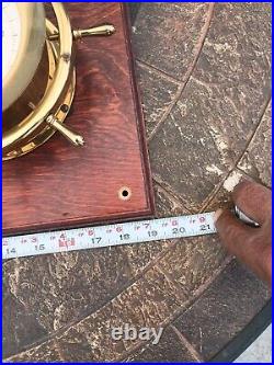 Vantage Seth Thomas Captains Ship's Bell Clock & Barometer Model E537-026