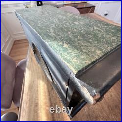 Victorian Antique Mantel Clock, Marble Grain Paint & Lions, Seth Thomas