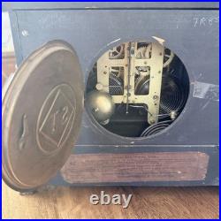 Victorian Antique Mantel Clock, Marble Grain Paint & Lions, Seth Thomas