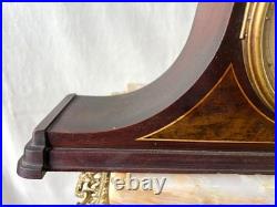 Vintage 1940's Seth Thomas 4500 8 Day Mechanical Tambour Wooden Mantle Clock