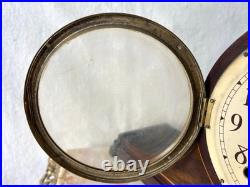 Vintage 1940's Seth Thomas 4500 8 Day Mechanical Tambour Wooden Mantle Clock