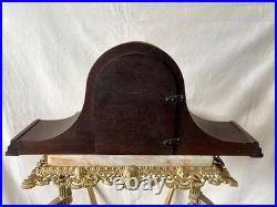 Vintage 1940's Seth Thomas 4500 8 Day Mechanical Tambour Wooden Mantle Clock