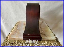 Vintage 1940's Seth Thomas 4500 8 Day Mechanical Tambour Wooden Mantle Clock