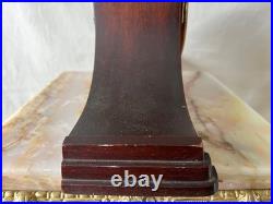 Vintage 1940's Seth Thomas 4500 8 Day Mechanical Tambour Wooden Mantle Clock