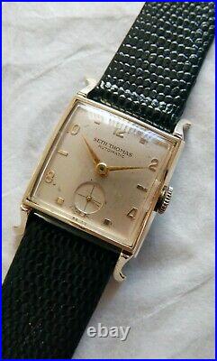 Vintage 1950's Seth Thomas Men's 17j Auto-Wind Wristwatch (Fancy Lugs) SERVICED