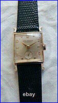 Vintage 1950's Seth Thomas Men's 17j Auto-Wind Wristwatch (Fancy Lugs) SERVICED