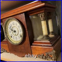 Vintage America? N Victorian Age? Mantle Clocks Seth Thomas With Clawfeet & Columns