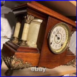 Vintage America? N Victorian Age? Mantle Clocks Seth Thomas With Clawfeet & Columns