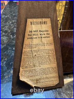 Vintage Antique Metronome De Maëlzel St Seth Thomas Clocks Usa. Thomaston Conn