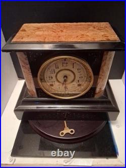 Vintage/ Antique Seth Thomas Adamantine Mantle Clock Works. Beautiful