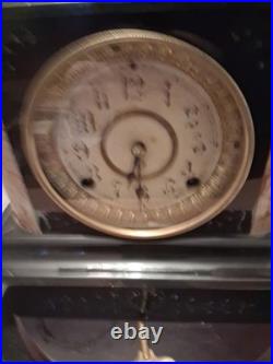 Vintage/ Antique Seth Thomas Adamantine Mantle Clock Works. Beautiful