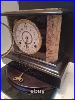 Vintage/ Antique Seth Thomas Adamantine Mantle Clock Works. Beautiful