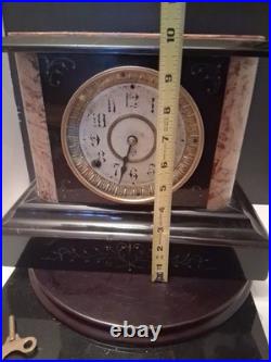 Vintage/ Antique Seth Thomas Adamantine Mantle Clock Works. Beautiful