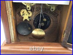 Vintage Antique Seth Thomas Eight 8 Day Spring Clock Mantle Circa 1883 Key