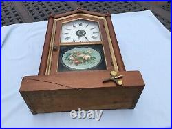 Vintage Antique Seth Thomas Eight 8 Day Spring Clock Mantle Circa 1883 Key
