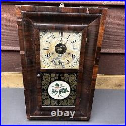 Vintage Antique Seth Thomas Ogee clock Thomaston, Conn, Painted Flower