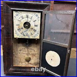 Vintage Antique Seth Thomas Ogee clock Thomaston, Conn, Painted Flower