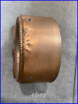 Vintage Antique Seth Thomas USA Metal Case Alarm Mantel / Shelf Clock