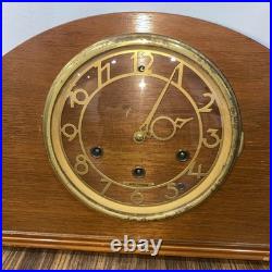 Vintage Art Deco Seth Thomas Mahogany Mantle Clock Working Westminster Chime