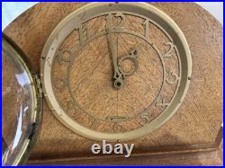 Vintage Art Deco Seth Thomas Mahogany Mantle Clock Working Westminster Chime
