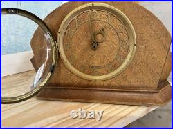 Vintage Art Deco Seth Thomas Mahogany Mantle Clock Working Westminster Chime