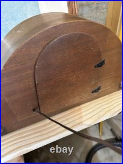 Vintage Art Deco Seth Thomas Mahogany Mantle Clock Working Westminster Chime