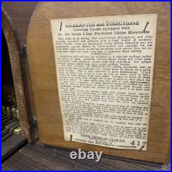 Vintage Art Deco Seth Thomas Mahogany Mantle Clock Working Westminster Chime